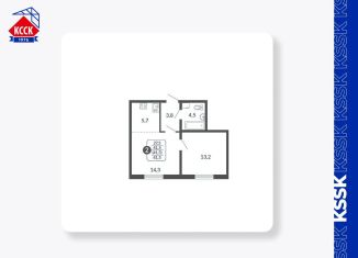 Продается 2-ком. квартира, 41.5 м2, Киров, улица Анжелия Михеева, 5