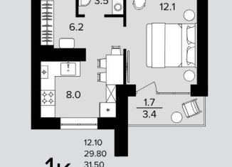 Продаю 1-комнатную квартиру, 31.5 м2, Дюртюли, Лесная улица