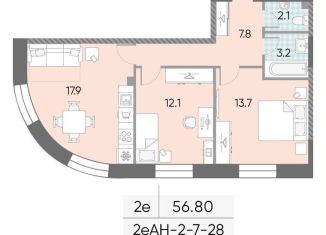 Продам двухкомнатную квартиру, 56.8 м2, Москва, ЖК Зиларт, 18/19/27, метро ЗИЛ