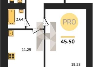 Продам 1-ком. квартиру, 45.5 м2, Воронеж, переулок Здоровья, 90Г/1к1