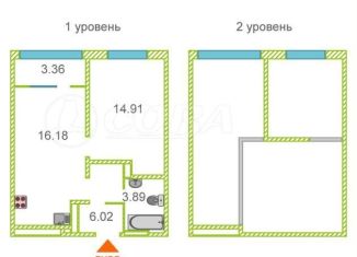 Продается 2-ком. квартира, 60 м2, Тюмень, улица Павла Никольского, 10к1блок1, ЖК Акватория