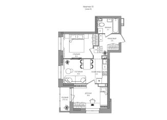 Продам 2-ком. квартиру, 46.7 м2, Чебоксары, Водопроводная улица, 5