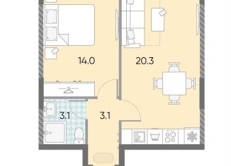 Продажа 1-ком. квартиры, 40.5 м2, Москва, ЖК Зиларт, 18/19/27, метро ЗИЛ