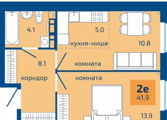 Продажа двухкомнатной квартиры, 41.9 м2, Пермь