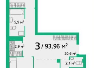 Продам 3-комнатную квартиру, 94 м2, Красноярский край, улица Березина, 82В