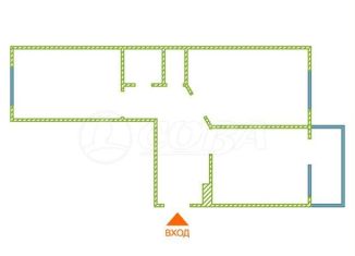 Продам 2-ком. квартиру, 53.7 м2, Тюмень, Беловежская улица, 9
