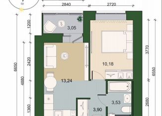 1-ком. квартира на продажу, 32.4 м2, городской посёлок Новоселье, ЖК Уютный, Адмиралтейская улица, 6
