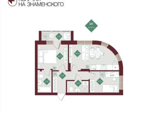 Продается 2-комнатная квартира, 60.8 м2, Тобольск, микрорайон 3Б, 6Бк2