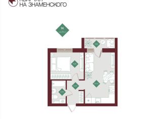 1-комнатная квартира на продажу, 42.9 м2, Тобольск, микрорайон 3Б, 6Бк2