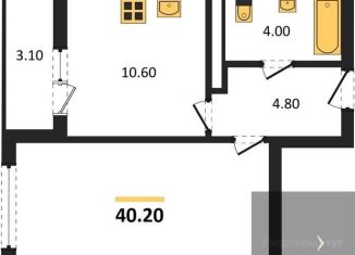 1-ком. квартира на продажу, 40.2 м2, Воронеж