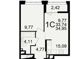 Продаю двухкомнатную квартиру, 35 м2, Рязань