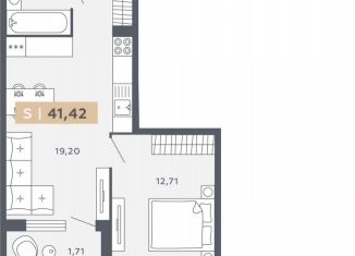 1-комнатная квартира на продажу, 41.4 м2, Санкт-Петербург, Московское шоссе, 13ВА, ЖК Звёзды Столиц