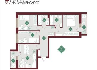 Продаю 3-ком. квартиру, 93.9 м2, Тобольск, микрорайон 3Б, 6Бк2