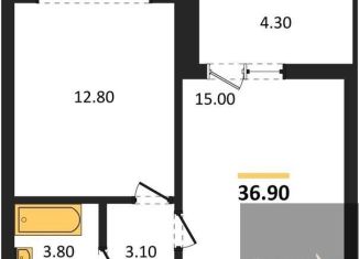 Продается 1-ком. квартира, 36.9 м2, Воронеж, улица Шибилкина, 5