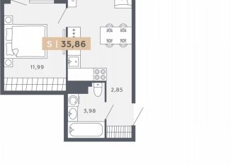 Продается 1-ком. квартира, 35.9 м2, Санкт-Петербург, Московское шоссе, 13ВА, ЖК Звёзды Столиц