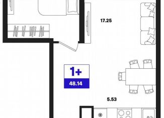 Продам однокомнатную квартиру, 48.1 м2, Тюмень
