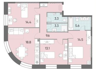 Продам трехкомнатную квартиру, 82.6 м2, Москва, ЖК Зиларт, 18/19/27, метро ЗИЛ