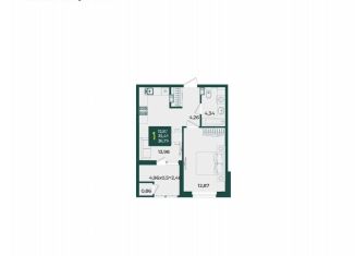 Продается 1-комнатная квартира, 38.8 м2, Краснодар, микрорайон Образцово