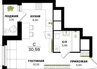 Продам однокомнатную квартиру, 27.5 м2, Тула
