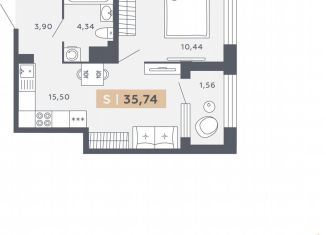 Продается 1-ком. квартира, 35.7 м2, Санкт-Петербург, Московское шоссе, 13ВА, ЖК Звёзды Столиц