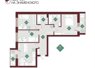 Продам 3-ком. квартиру, 93.9 м2, Тобольск, микрорайон 3Б, 6Бк2