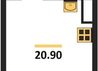 Продажа квартиры студии, 20.9 м2, Воронеж, улица Фёдора Тютчева, 107