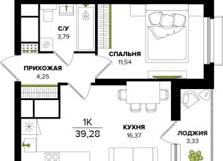 1-ком. квартира на продажу, 36 м2, Тула