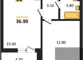 Однокомнатная квартира на продажу, 36.9 м2, Воронеж