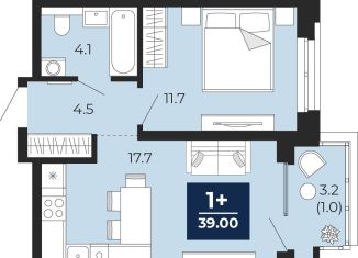 Продам 1-ком. квартиру, 39 м2, Тюмень, Ленинский округ