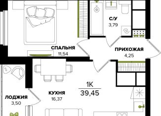Продам однокомнатную квартиру, 36 м2, Тула