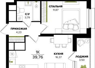 Продается 1-ком. квартира, 36.3 м2, Тула