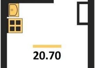 Продажа квартиры студии, 20.7 м2, Воронеж