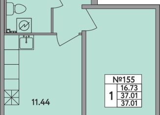 Продам 1-ком. квартиру, 37 м2, деревня Новое Девяткино, Главная улица, 2