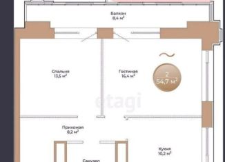 Продается 2-ком. квартира, 54.7 м2, Красноярский край