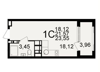 Продажа квартиры студии, 23.6 м2, Тула