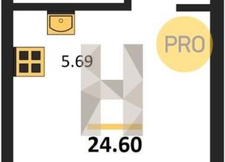 Продается квартира студия, 24.6 м2, Екатеринбург, Ленинский район