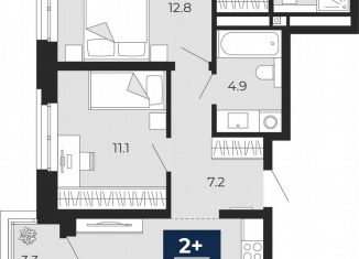 Продажа 2-комнатной квартиры, 59.5 м2, Тюмень, Ленинский округ
