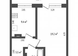 Продам однокомнатную квартиру, 36.6 м2, Тюмень, улица Газовиков