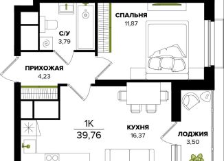 Продажа 1-ком. квартиры, 36.3 м2, Тула