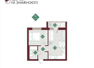 Продается однокомнатная квартира, 42.9 м2, Тобольск, микрорайон 3Б, 6Бк2