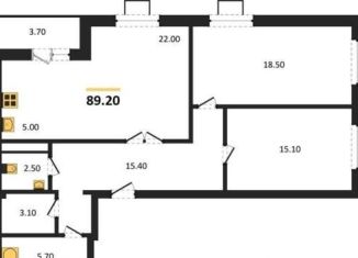 Продажа 2-ком. квартиры, 89.2 м2, Воронеж, улица Пескова, 10