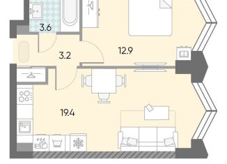 Продается 1-комнатная квартира, 39.1 м2, Москва, ЖК Зиларт, 21/22, метро ЗИЛ