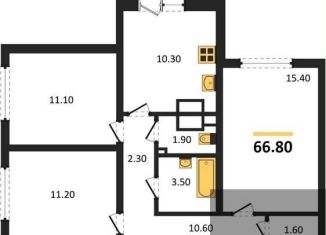 Продается 3-комнатная квартира, 66.8 м2, Воронеж