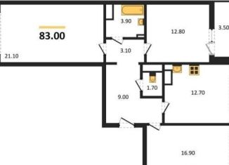 Продаю трехкомнатную квартиру, 83 м2, Воронеж