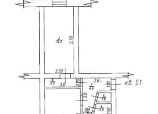Продается 2-ком. квартира, 44 м2, Агрыз, улица Гагарина, 2