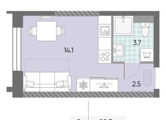 Квартира на продажу студия, 20.3 м2, Москва, ЖК Зиларт, 21/22, метро ЗИЛ