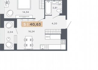 Продам однокомнатную квартиру, 40.6 м2, Санкт-Петербург, Московское шоссе, 13ВА, ЖК Звёзды Столиц