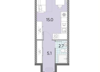 Квартира на продажу студия, 22.8 м2, Москва, ЖК Зиларт, 18/19/27, метро ЗИЛ