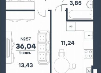 Продам однокомнатную квартиру, 36 м2, Волгоград, Советский район