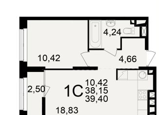 Продам 2-комнатную квартиру, 39.4 м2, Рязань